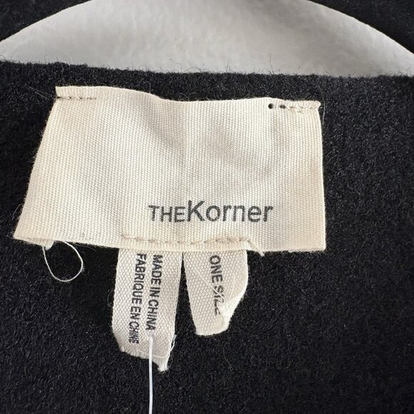 TheKorner Anthropologie One Size Black Wool Blend Belted Flora Longline Vest NWT - Picture 10 of 15